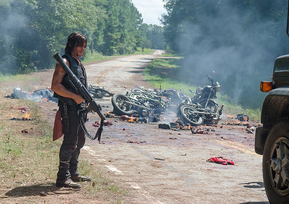 Daryl with a Rocket Launcher - The Walking Dead
