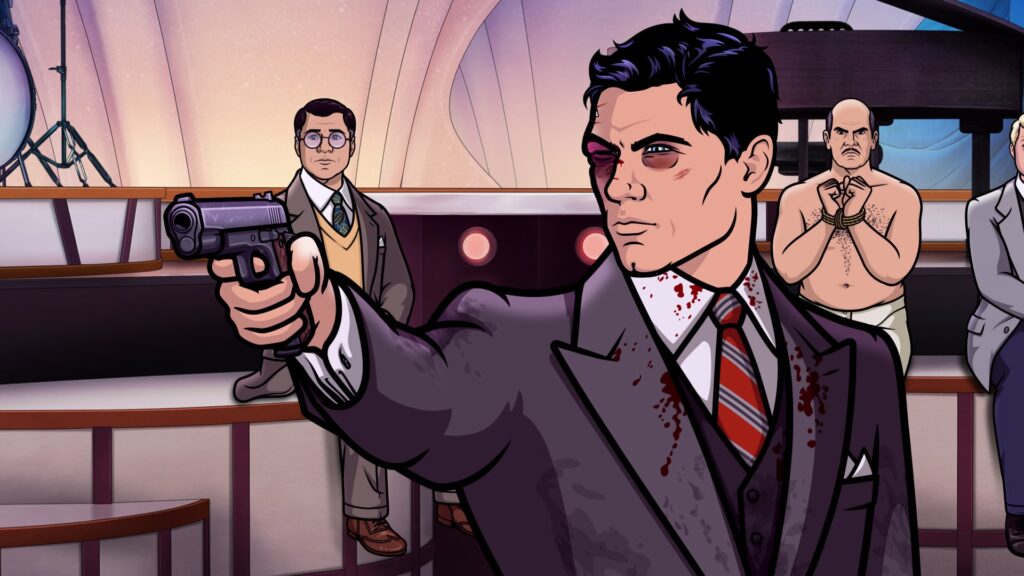 Archer points a gun Season 8 Episode 8