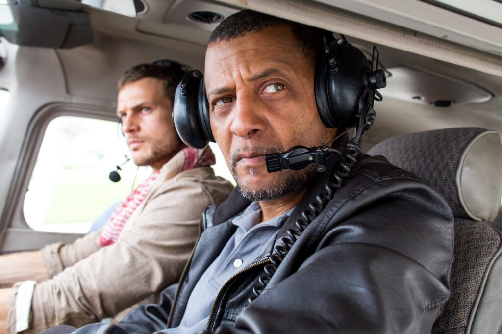 Aidan and Ellis Copter Ride