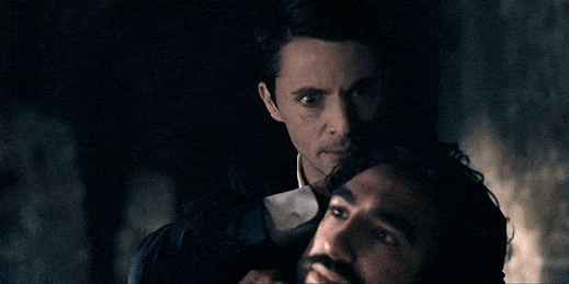 Angry Matthew Hold Dominico in Line - A Discovery of Witches Season 1 Episode 4
