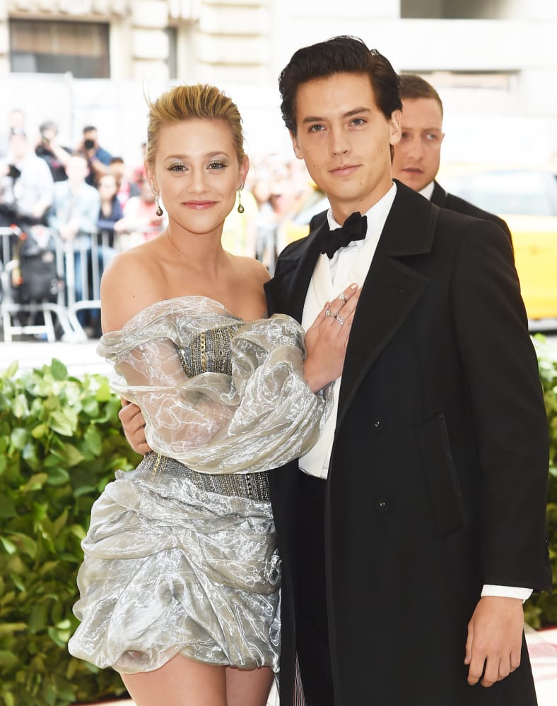 Lili Reinhart and Cole Sprouse attend the Heavenly Bodies: Fashion & The Catholic Imagination Costume Institute Gala