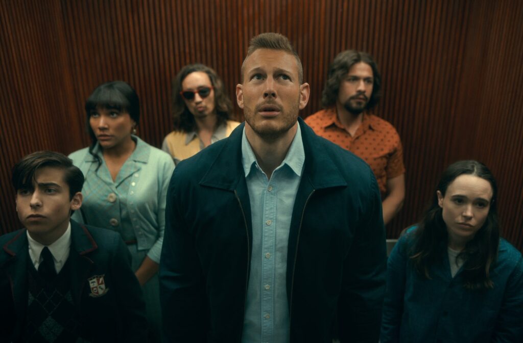 Hargreeves In an Elevator - The Umbrella Academy