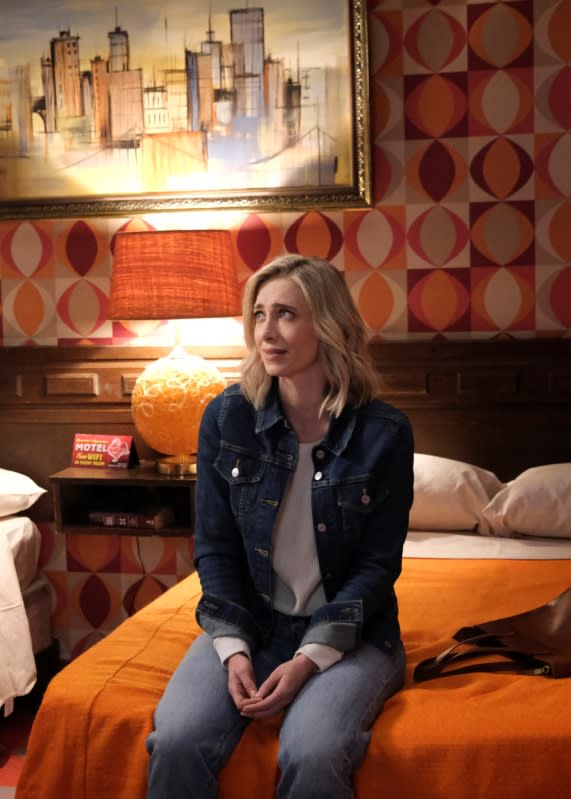 Caitlin on the Bed - Supernatural Season 15 Episode 16