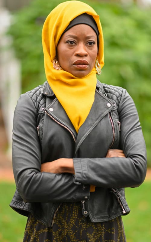 Noor Outside Haslem House - Coroner Season 2 Episode 6