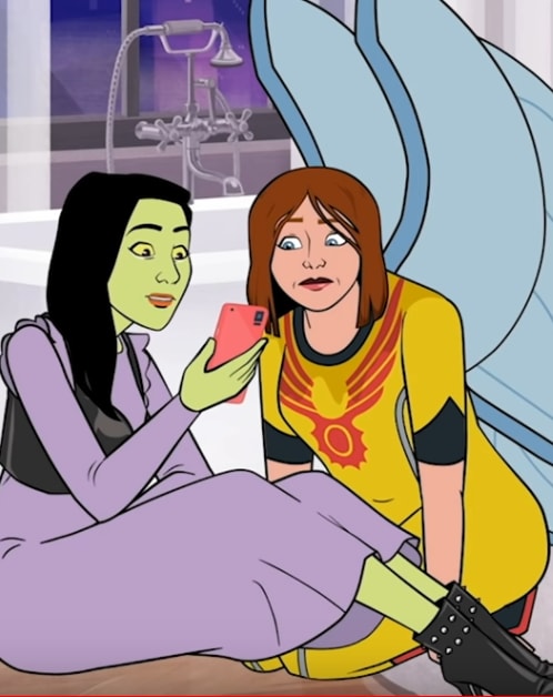 Birdgirl and Meredith