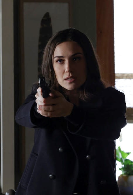 Liz Has a Gun -- Tall - The Blacklist Season 8 Episode 14