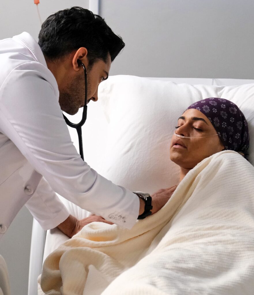 Devon Checks Rose - Tall - The Resident Season 4 Episode 12