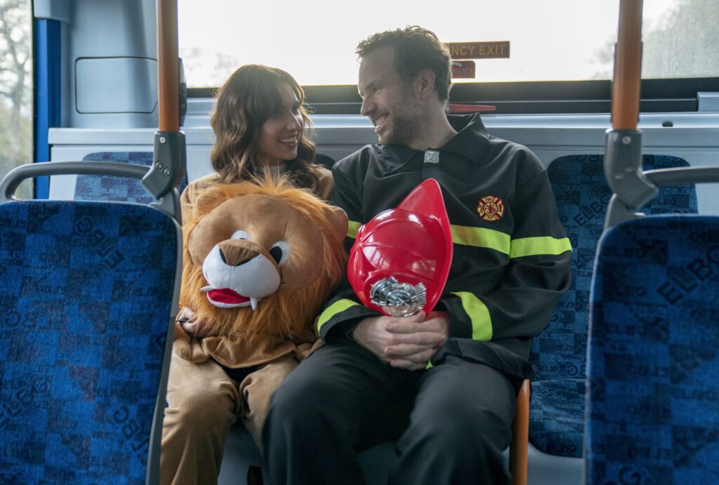 Jason and Nikki on a Bus