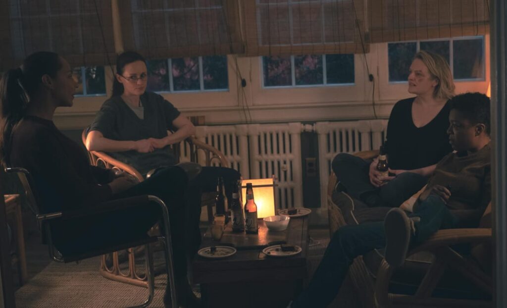 Rita, Emily, June, and Moira long - The Handmaid's Tale Season 4 Episode 7