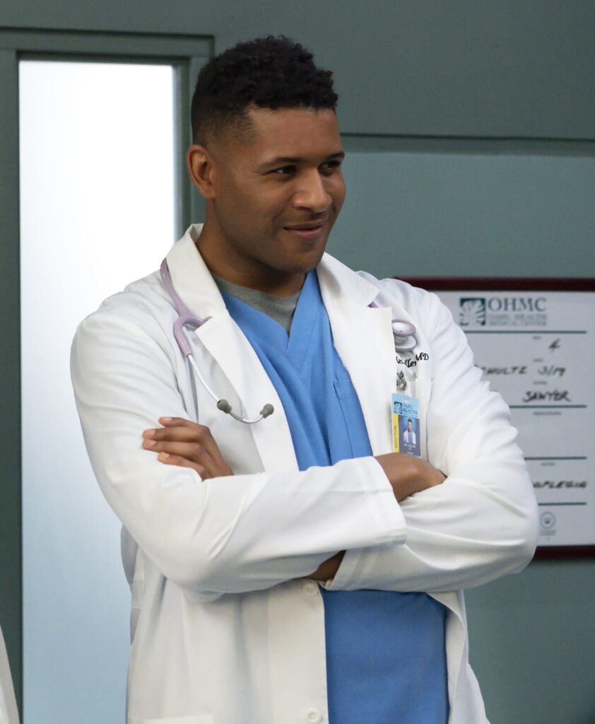 Charles with the patients
