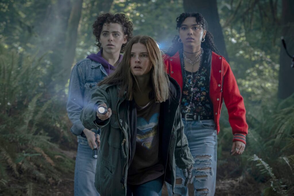 Three Friends on Girl in the Woods