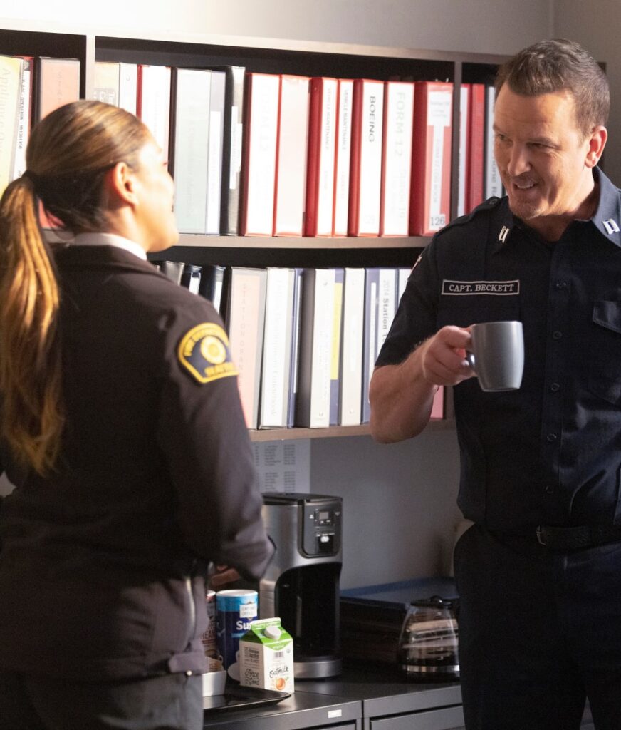 Cap Meets Chief -tall - Station 19 Season 5 Episode 9