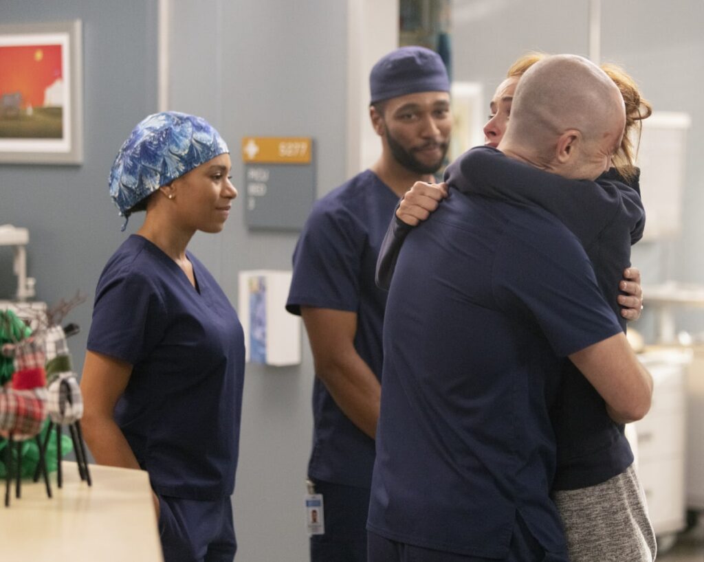 Hugging Megan - Grey's Anatomy Season 18 Episode 9