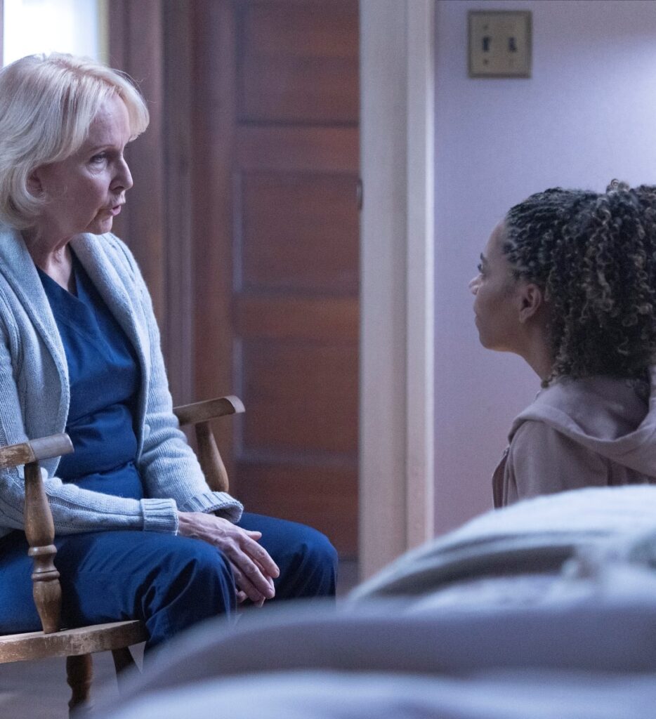 Talking to Ellis -tall - Grey's Anatomy Season 18 Episode 12
