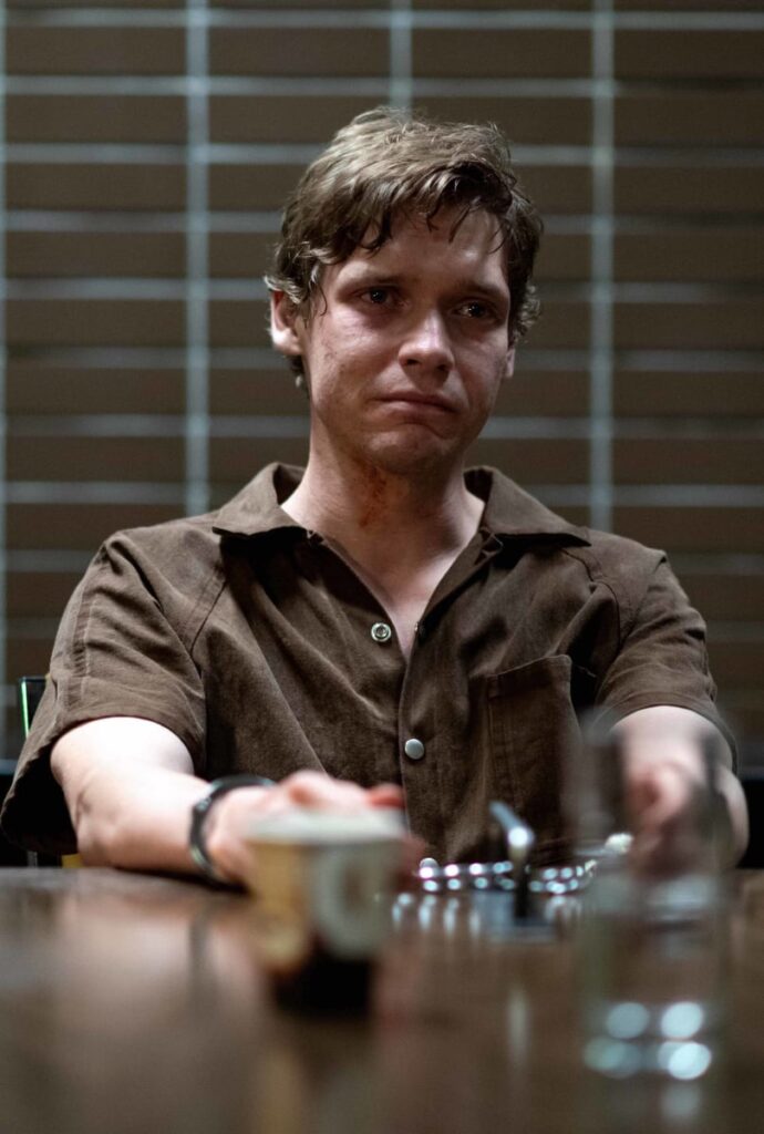 Allen in cuffs - Under The Banner Of Heaven Season 1 Episode 1