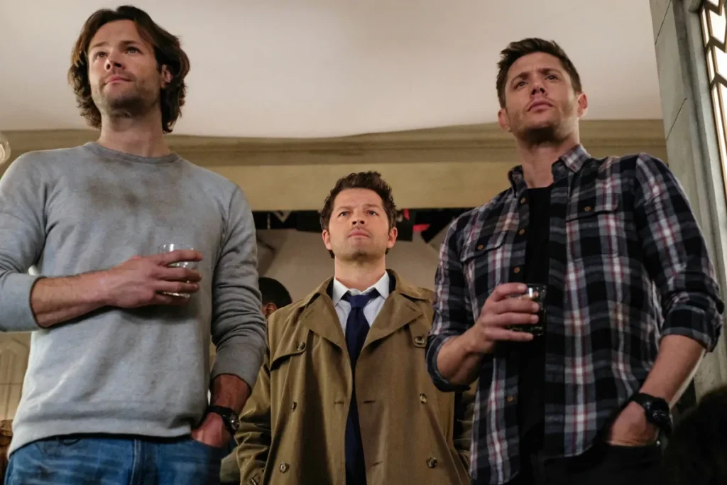 Sam, Dean, and Castiel