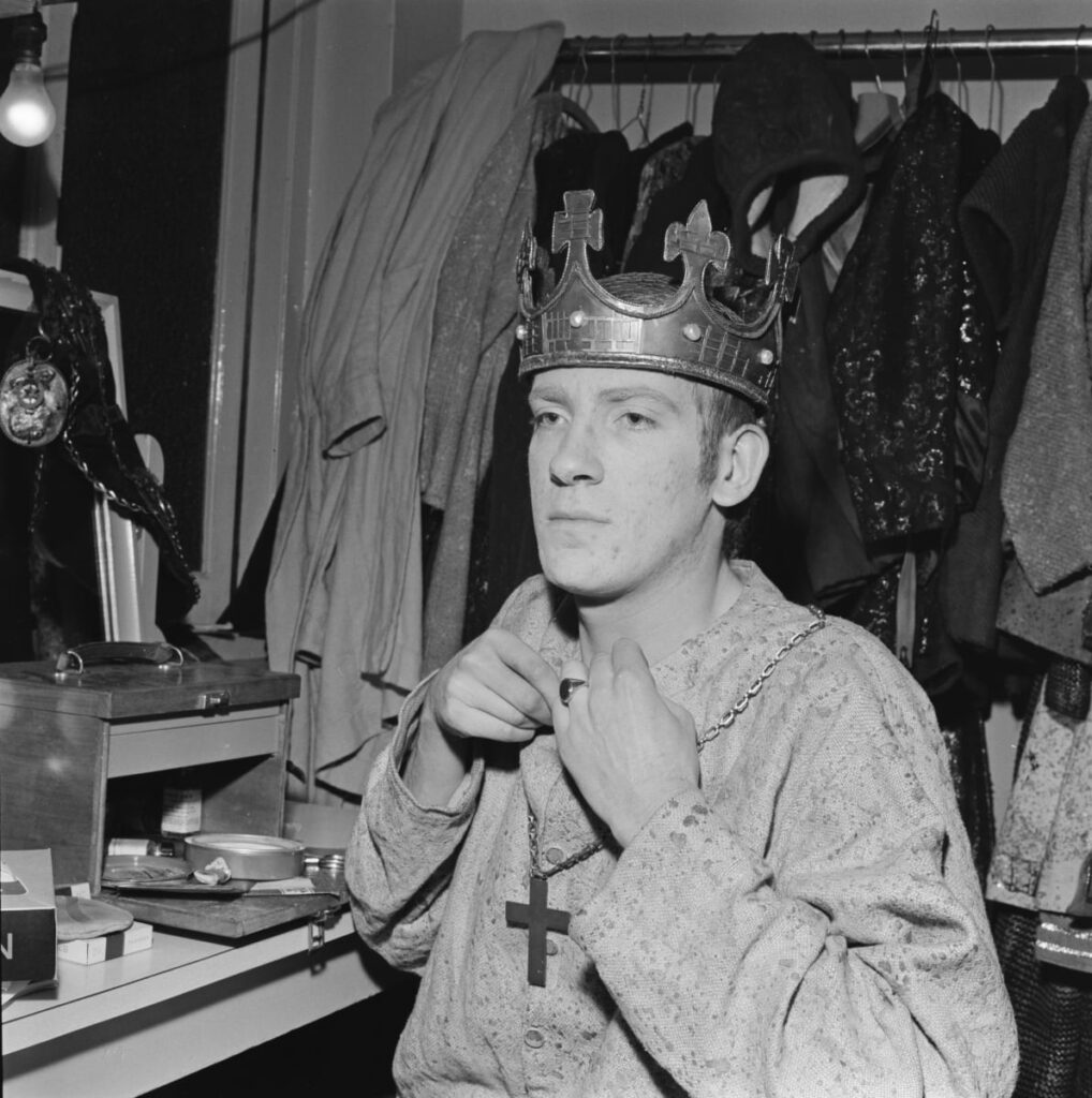 English actor David Warner as King Henry VI in the stage play 'The Wars of the Roses',