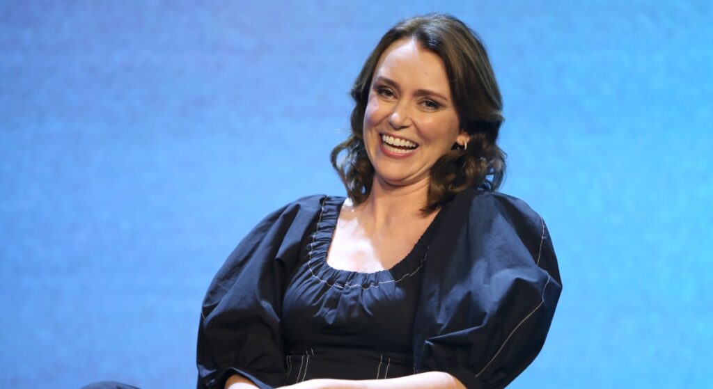 Keeley Hawes speaks onstage during the Netflix's
