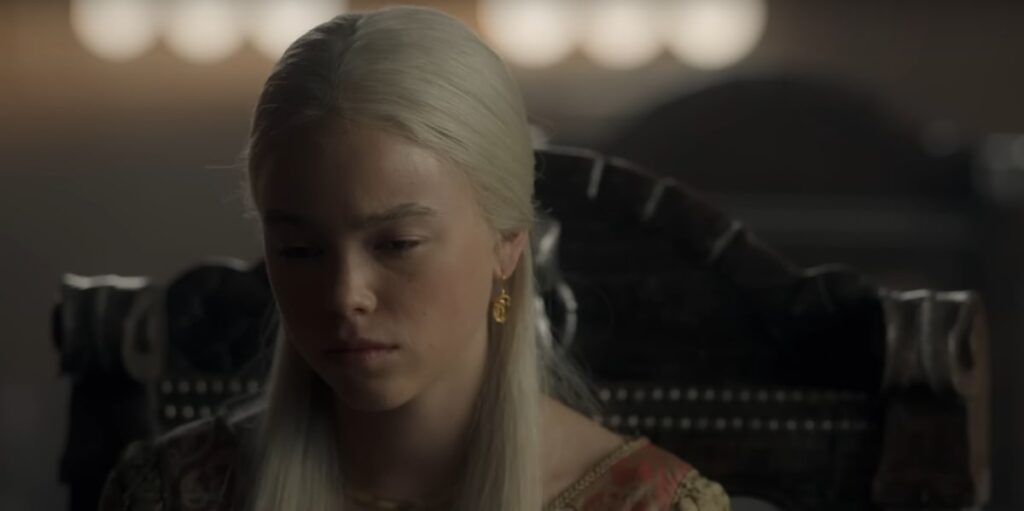 Milly Alcock as Rhaenyra on Episode 3 - House of the Dragon