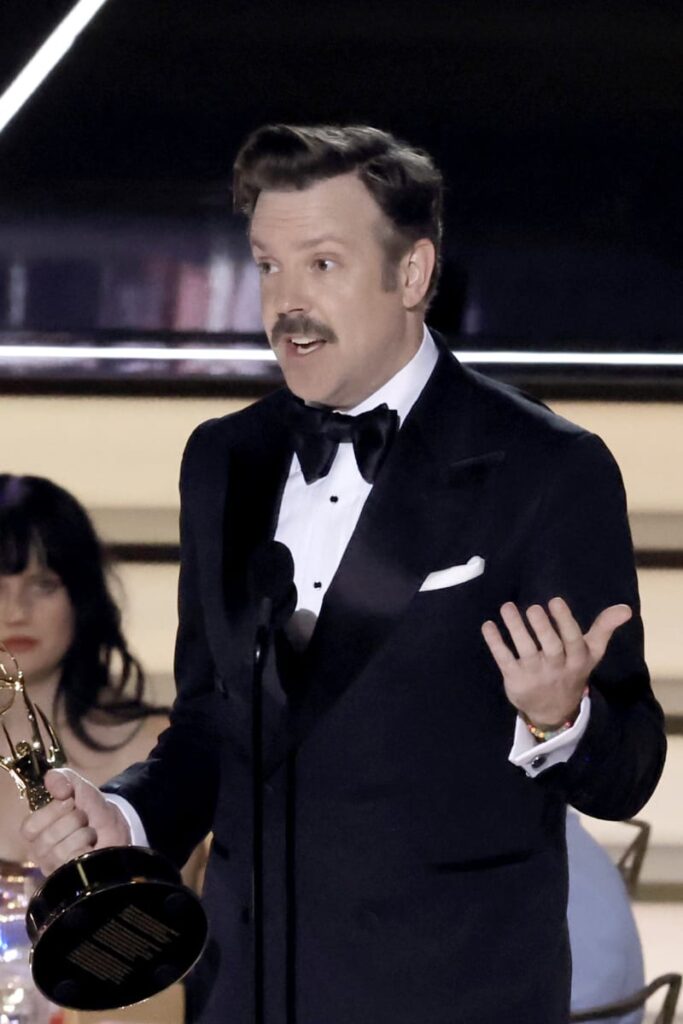 Jason Sudeikis accepts the Outstanding Lead Actor in a Comedy Series