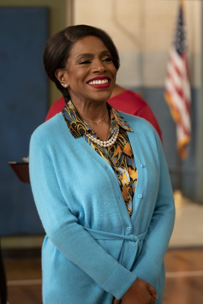 Barbara Smiles in Blue - Abbott Elementary Season 3 Episode 5