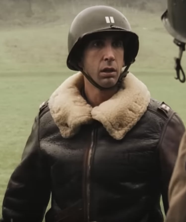 David Schwimmer portrays a WWII soldier