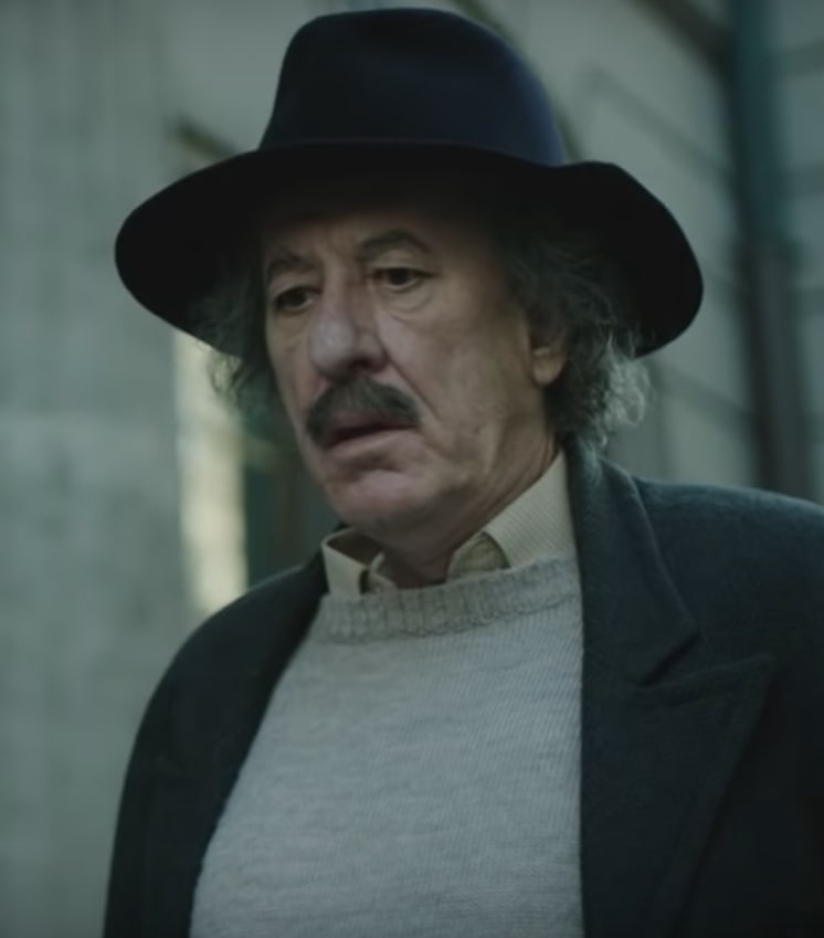 Geoffery Rush as an Older Einstein