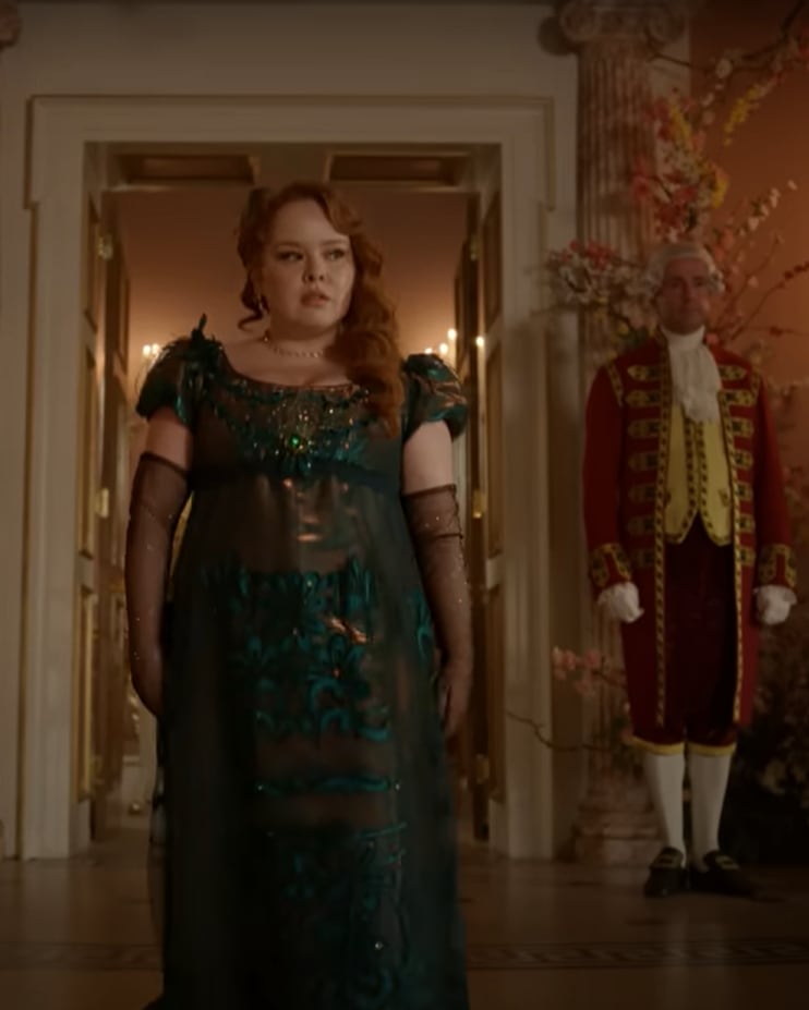 Penelope Belle of Ball Green Dress Vertical - Bridgerton