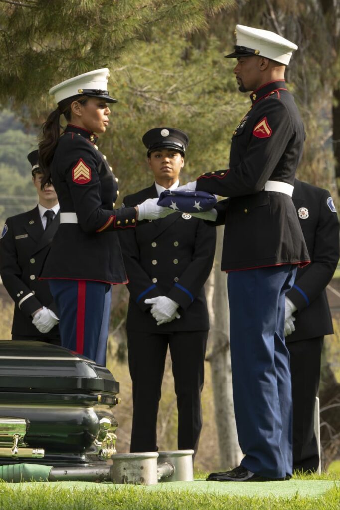 Presenting Vic the Flag - tall - Station 19 Season 7 Episode 6