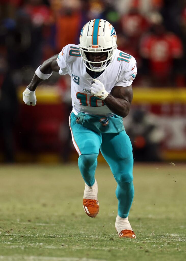 Wide receiver Tyreek Hill of the Miami Dolphins