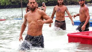 Colby Runs Through The Water