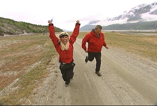 Mallory and Gary Run to the Pit Stop