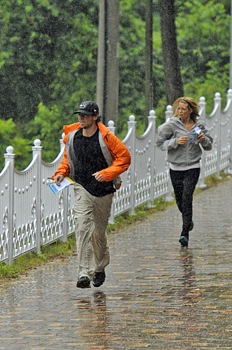 Jill and Thomas Run in the Rain