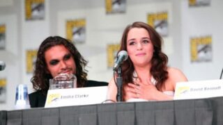 Emilia Clarke and Jason Momoa