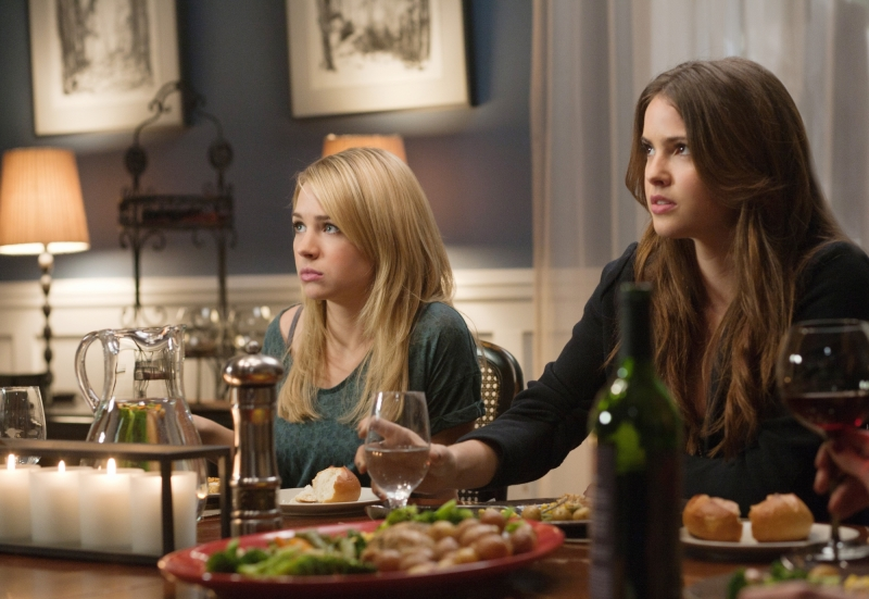 Cassie and Diana at Dinner