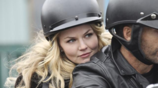 Emma on a Motorcycle