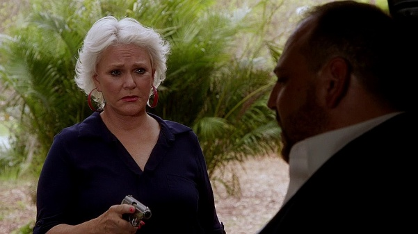 Sharen Gless with a Gun