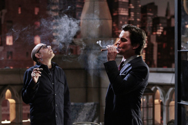 Mozzie and Neal Smoking