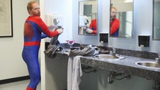Mitchell as Spiderman