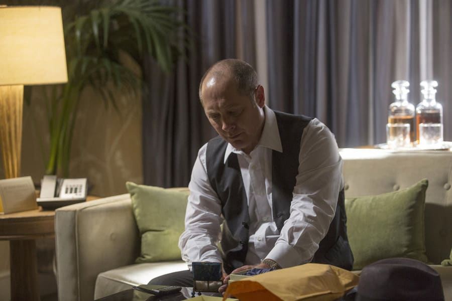 Red Looks in a Box - The Blacklist Season 2 Episode 1