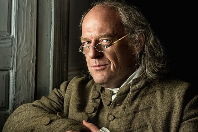 Dean Norris as Benjamin Franklin - Sons of Liberty