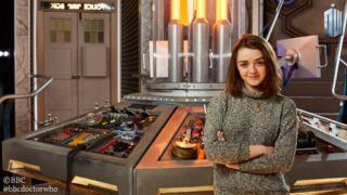 Maisie Williams on Doctor Who Set
