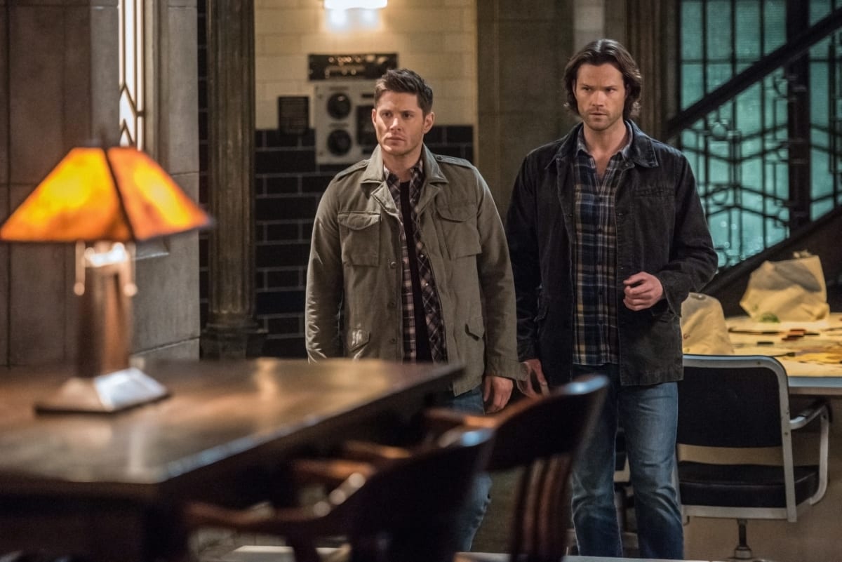 Sam and Dean relax in the bunker - Supernatural Season 12 Episode 17