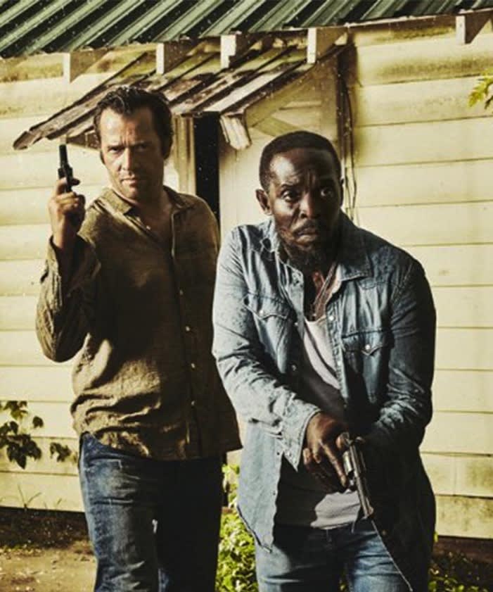 Hap and Leondard with guns - Hap and Leonard