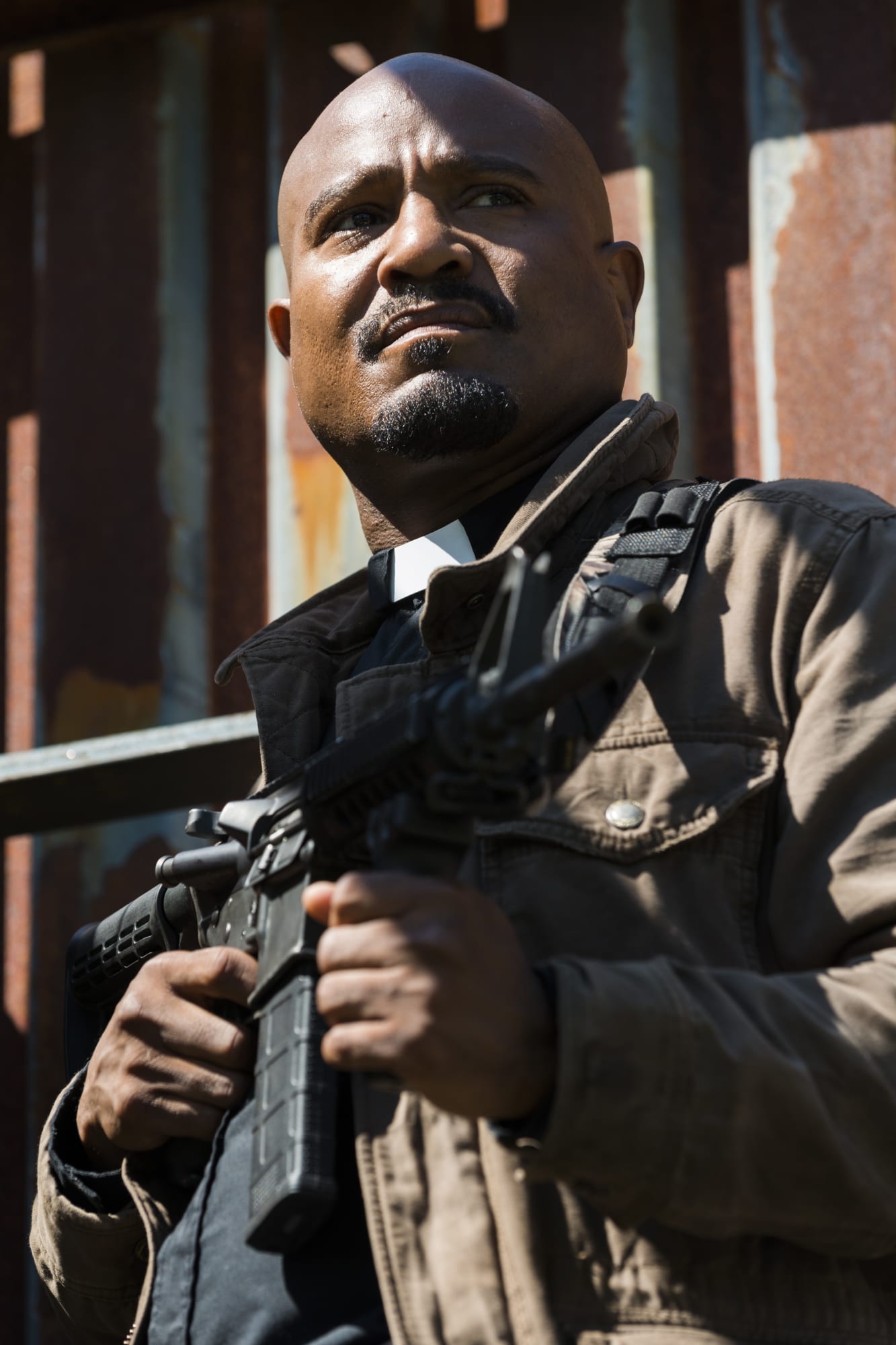 Gabriel At The Ready - The Walking Dead Season 8 Episode 1