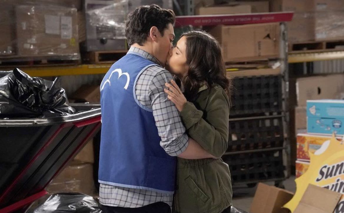Amy and Jonah on Superstore: Garbage Can Confession