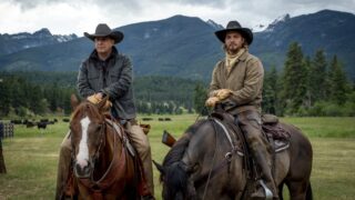 John and Kayce Dutton on Horseback - Yellowstone Season 3 Episode 1