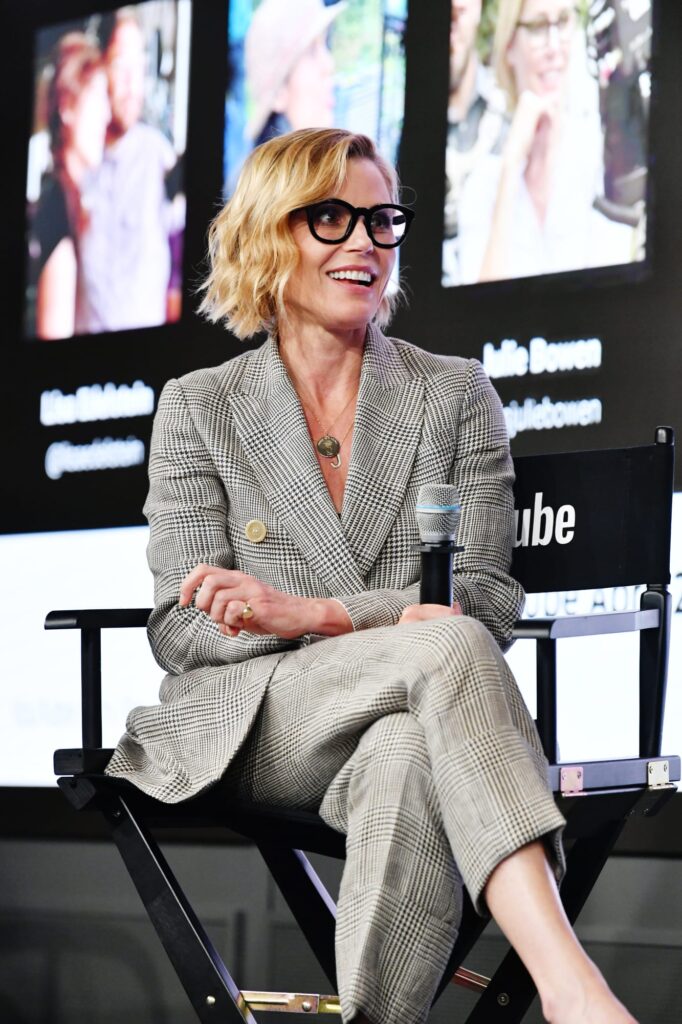 Julie Bowen speaks onstage during Power On Premiere By Straight Up Films