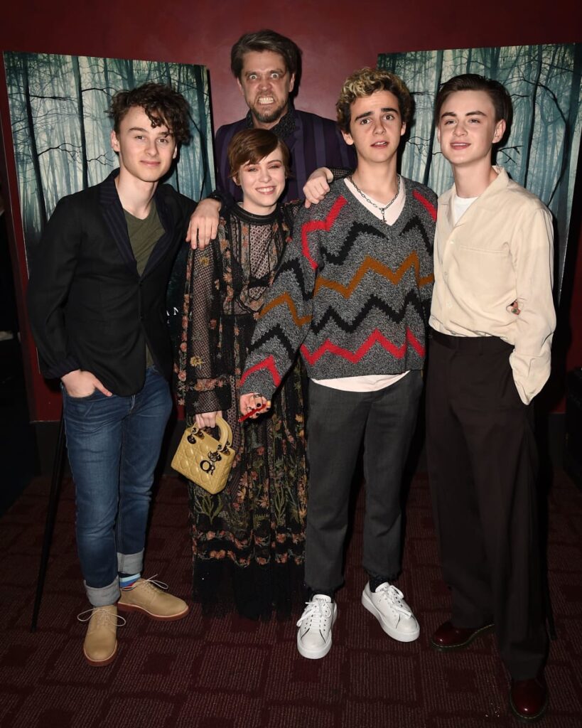 Wyatt Oleff, Andy Muschietti, Sophia Lillis, Jack Dylan Grazer and Jaeden Martell