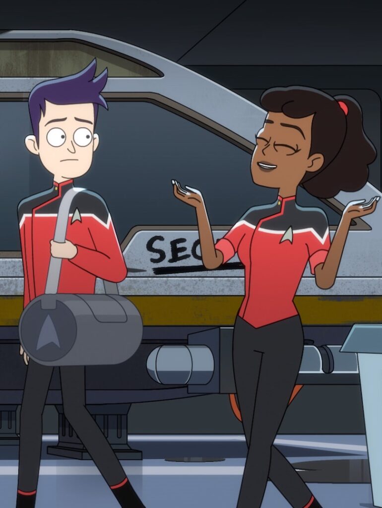 Boimler and Mariner On Their Way - Star Trek: Lower Decks Season 3 Episode 5